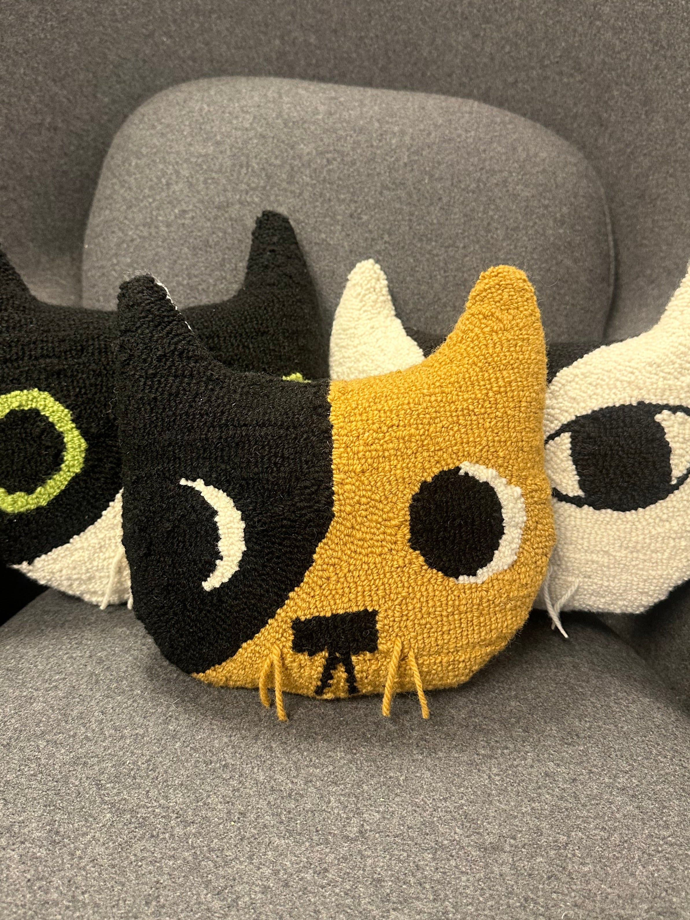 Brown & Black Cat Pillow