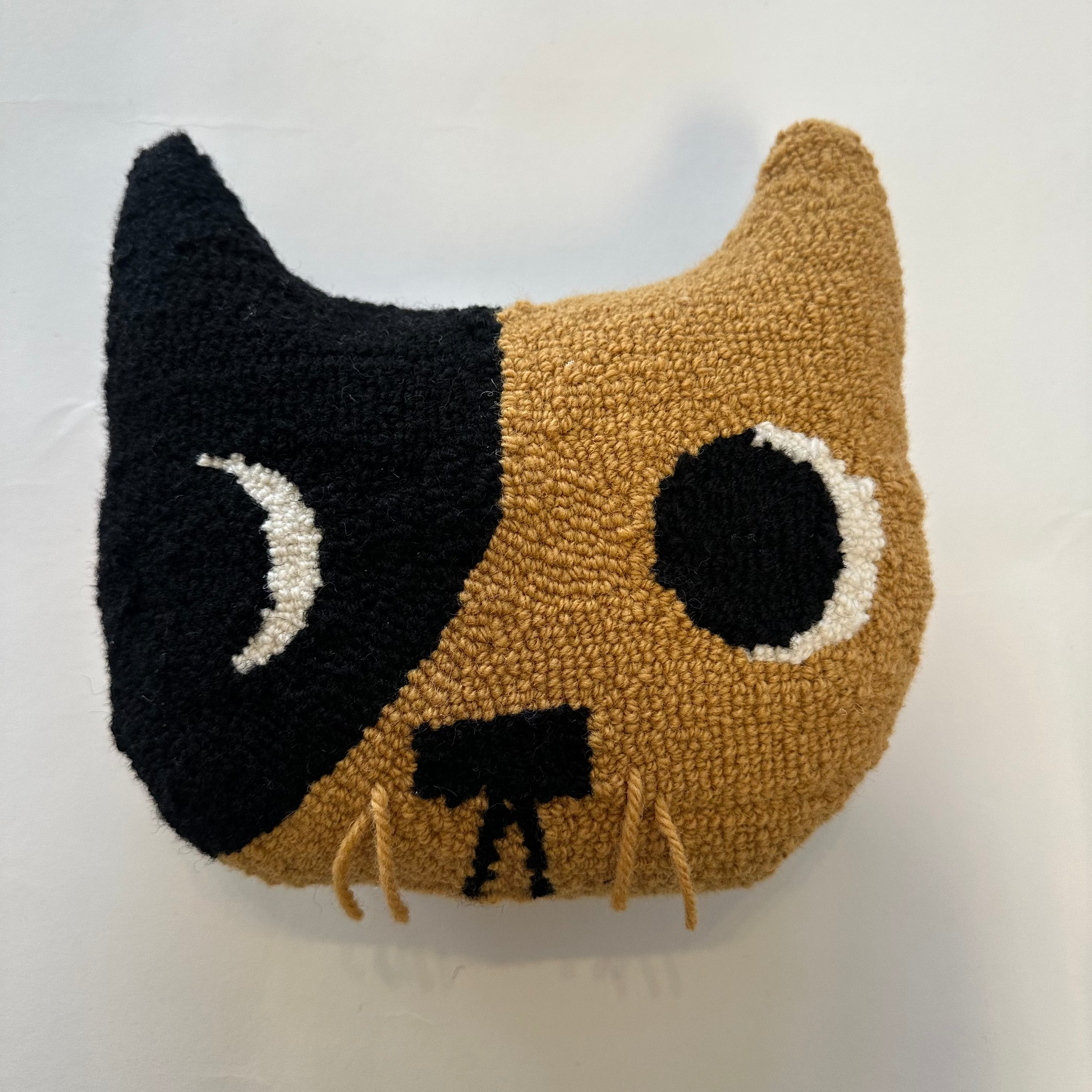 Brown & Black Cat Pillow