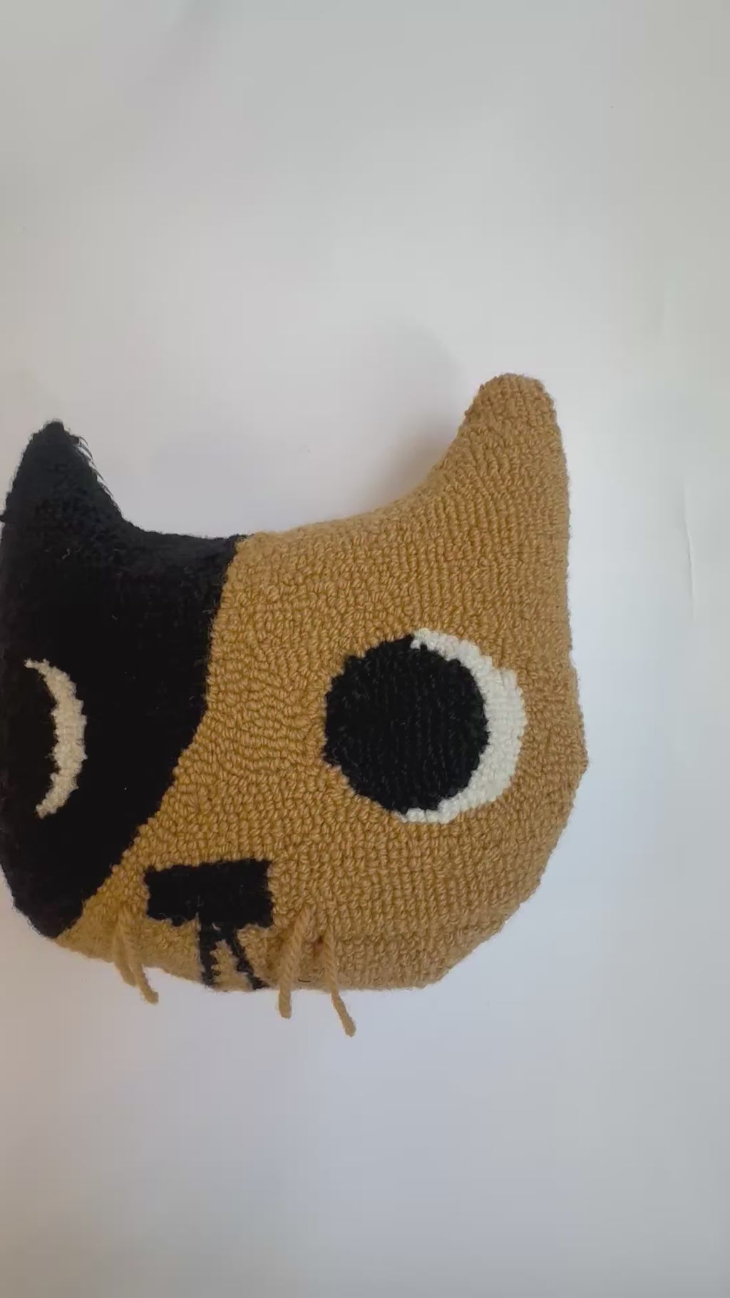 Brown & Black Cat Pillow